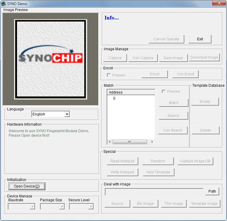 fingerprint image capture software