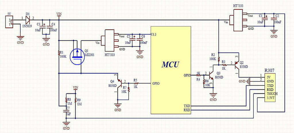 R307-Optical-Fingerptint-Scanner-Sensor-Schematic