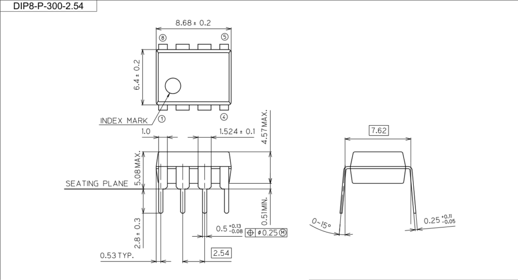 IC-Package-DIP-8-300mil-size-mm-CIRCUITSTATE