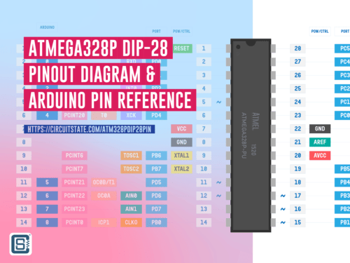 ATmega328P DIP-28 - Pinout Diagram & Arduino Pin Reference ...