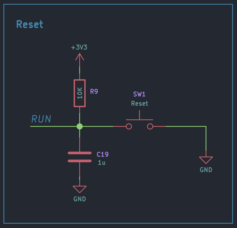 MITAYI Pico RP2040 r0.5 reset schematic