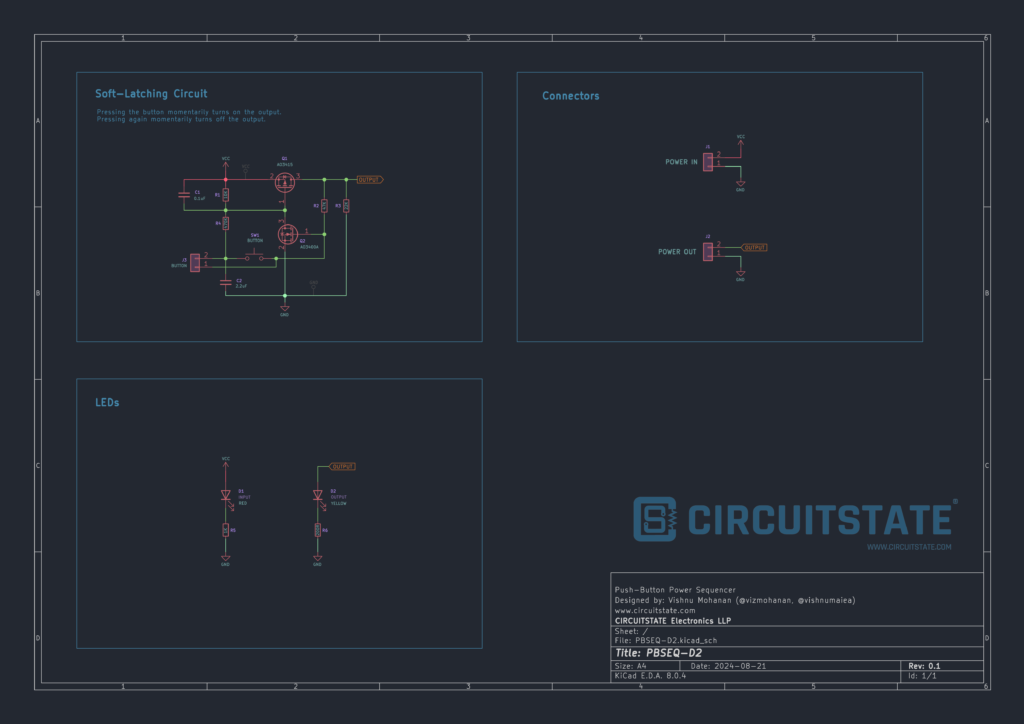 CIRCUITSTATE PBSEQ-D2-R0.1 Schematic Diagram