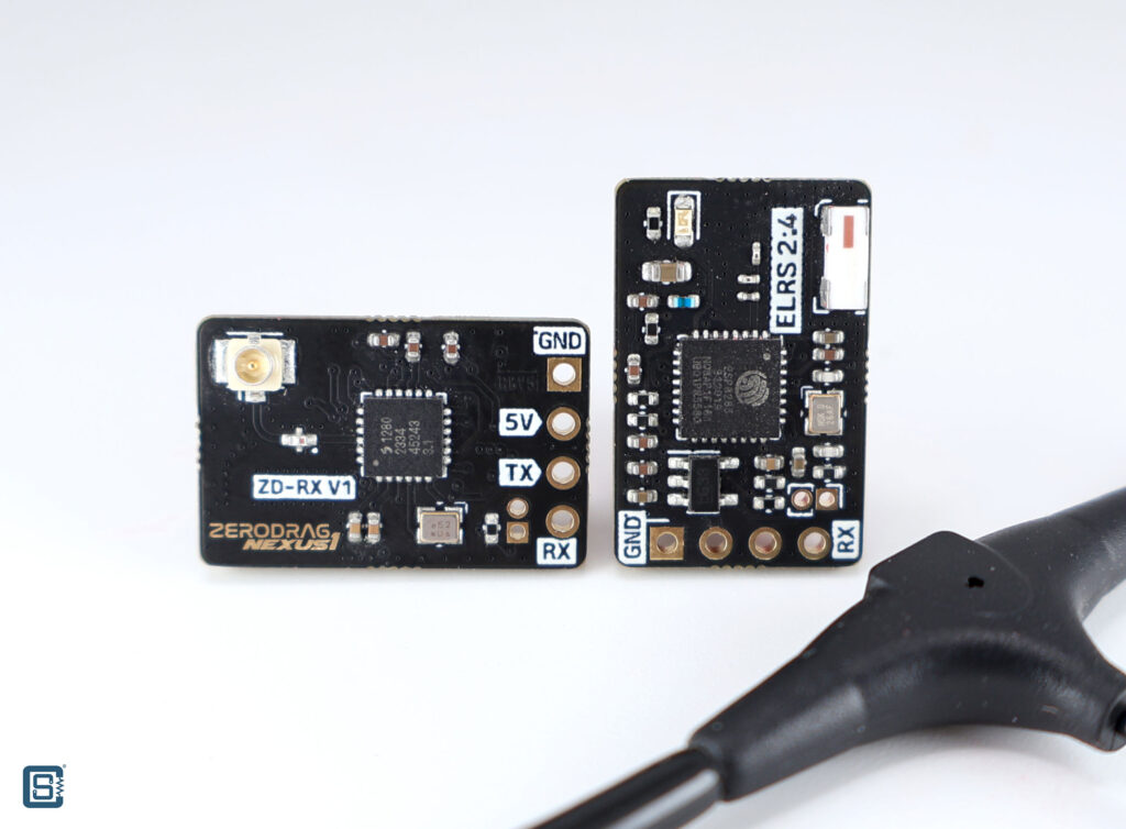 Zerodrag Nexus1 2.4GHz ELRS Receiver with SX1280 Front and Back Sides by CIRCUITSTATE Electronics