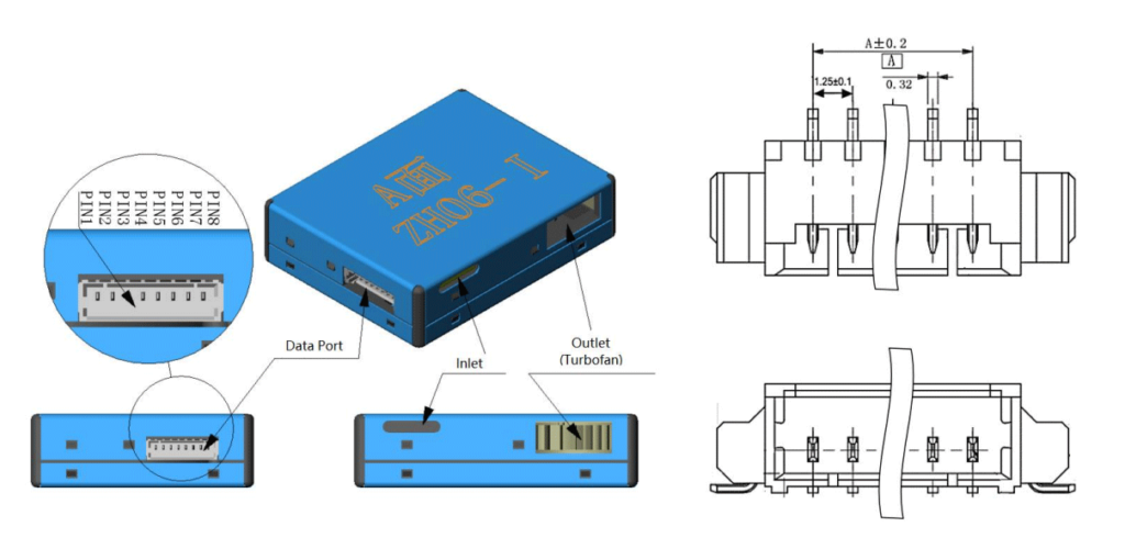 Winsen ZH06 Laser Dust Sensor Pinout