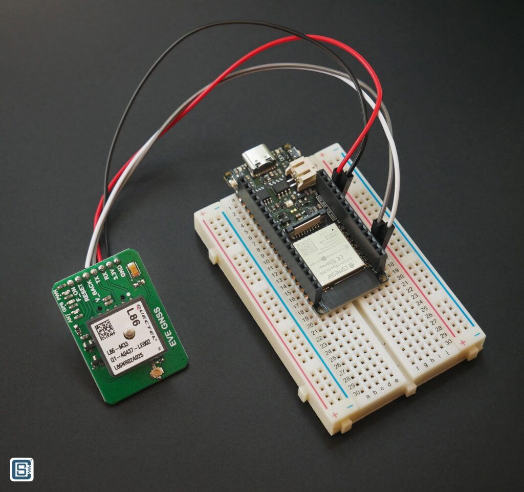 Evelta 7Semi L86-M33 Quectel L86 GPS+GLONASS GNSS Breakout Module Wiring with ESP32 CIRCUITSTATE Electronics