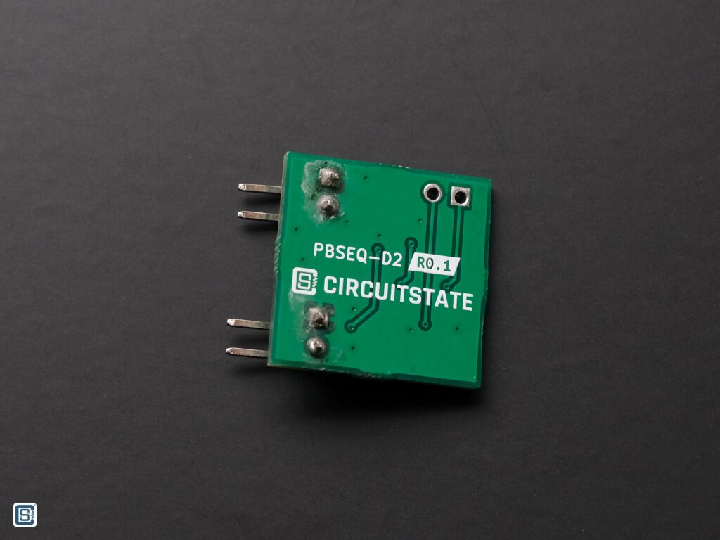 PBSEQ-D2 Soft-Latching Power Sequencer Circuit using Mosfets and Push-Button PCB Back by CIRCUITSTATE Electronics